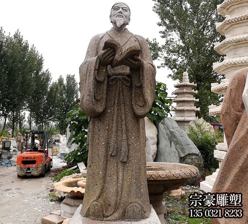 花崗巖李時珍石雕塑像