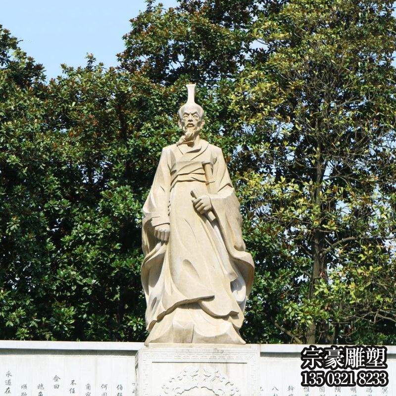 中國名人戰國時期楚國詩人屈原砂巖石雕像 中國名人戰國時期楚國詩人屈原砂巖石雕像