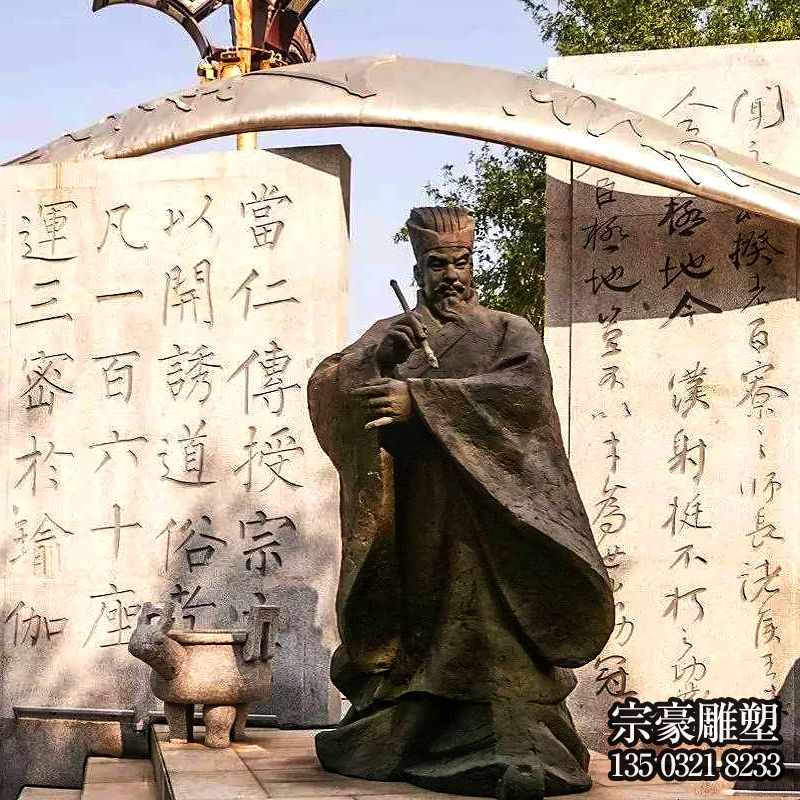 廣場擺放中國古代著名書法家柳公權玻璃鋼仿銅雕塑像 廣場擺放中國古代著名書法家柳公權玻璃鋼仿銅雕塑像